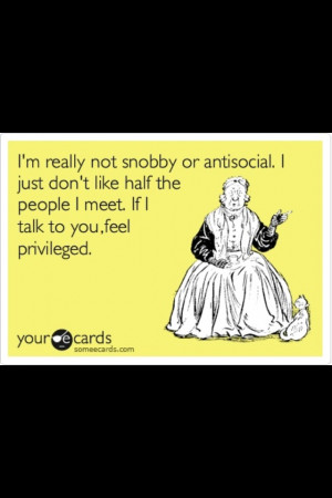 My antisocial tendencies...