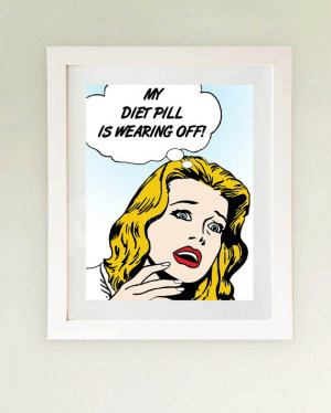 Pop Art, Cartoon Art, Modern Art Prints - Diet Pill