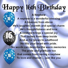 16th Birthday Poems
