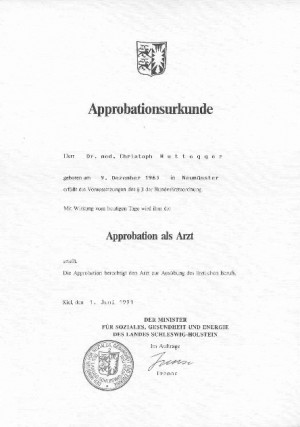 Juni Approbation Als Arzt Dezember Promotion Zum Doktor