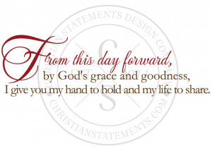 From This Day Forward by God's Grace Vinyl Wall Statement