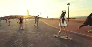 lomboard #chicas andando en lomboard #skate