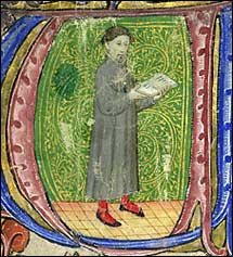 Chaucer Portrait from an Illuminated Initial. BritishLibrary Lansdowne ...