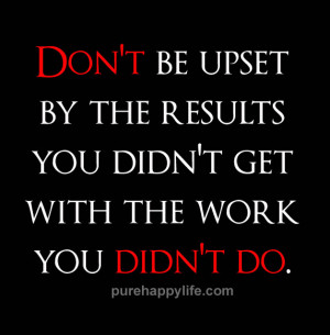 Success Quotes: Don’t be upset by the results you didn’t get with ...