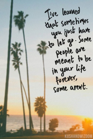 Some people are meant to be in your life forever. Some aren't. Quote