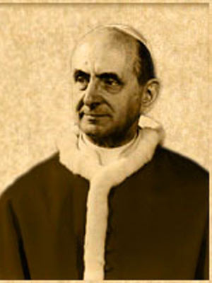 Pope Paul VI, born Giovanni Battista Enrico Antonio Maria Montini