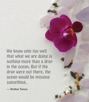 Sea Glass Mother Teresa quote