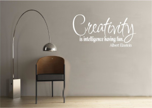 ... Wall-Decal-Art-Quote-Saying-Decor-Creativity-is-Intelligence-Einstein