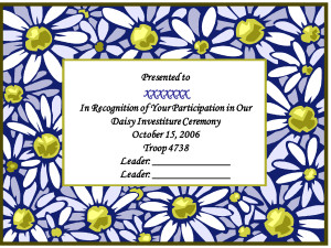 Daisy Investiture Award by klEiJ9G
