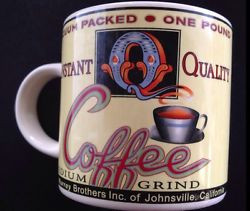 ... INC World Market COFFEE MUG LOGO CUP CAFE TAZA Vtg Graphic style