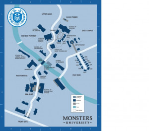Monsters University Quotes Monsters university campus map