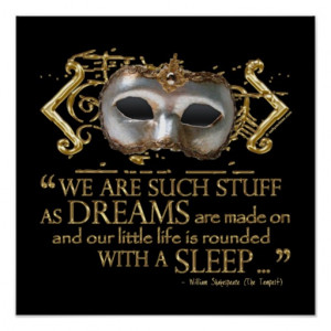 The Tempest Quote (Gold Version) Print