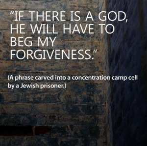 ... carved into the cell wall of a Jewish prisoner during the Holocaust