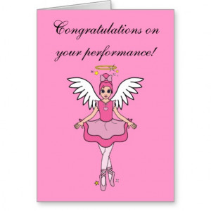 Congratulations on Your Dance Recital Angel Cards