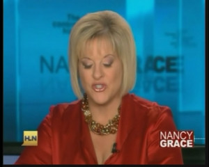 Nancy Grace Blue Satin Blouse
