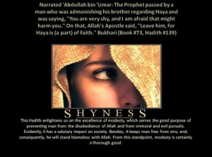 prophet Muhammed quote on Haya(Modesty-shyness)