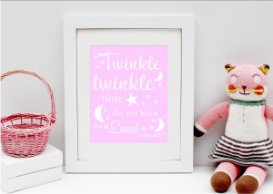 Home › Wall Art › For Babies › Twinkle Twinkle Wall Art Print