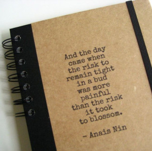 Anais Nin Quote Notebook Divorce Journal Large Handmade by by zany, $ ...