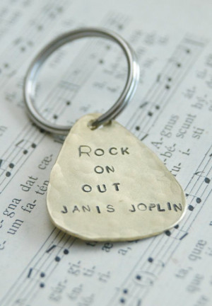 Hand Stamped Brass Keyring With Janis Joplin Quote by IJDbyNoelle ...