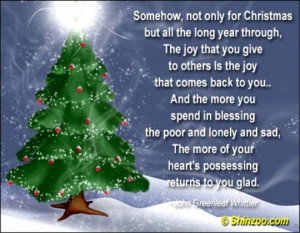 give joy to others not only on christmas but all year through