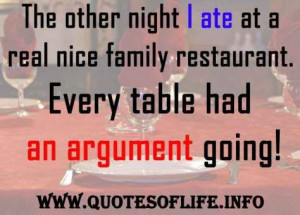 argument dining funny quotes george carlin restaurant family