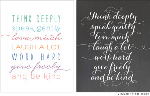 Framable Quote in Chalkboard & Mixed Type Designs