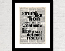 The Truth Is Like A Lion - Let It Loose And It Will Defend Itself - St ...