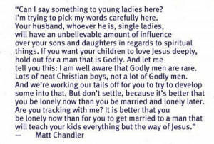 Matt Chandler. Absolutely. And thank you God for my husband!
