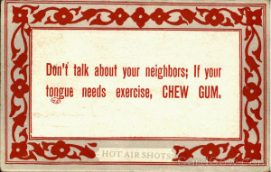 Chew Gum Phrases & Sayings