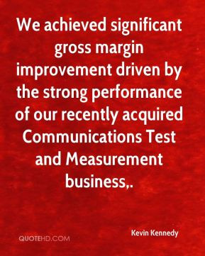 significant gross margin improvement driven by the strong performance ...