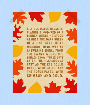 Little Maple Began It Fall Quote Digital Print Autumn Printable Fall ...