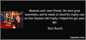 Newman and I were friends. We were great teammates, and he needs to ...