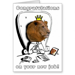 congratulations on your new job card