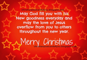 Christmas to you. Free Christian card May you enjoy a Merry Christmas ...
