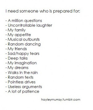 Need Someone Who Is Prepared