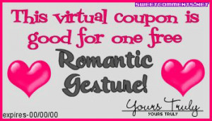 Romantic Gesture Flirty Coupons Graphic