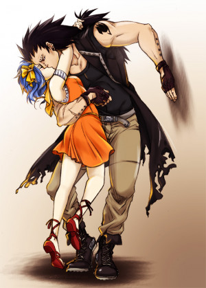 Fairy Tail Gajeel and Levy Kiss