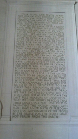 Gettysburg address..Lincoln memorial