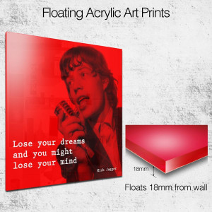 rolling stones mick jagger quote square wall art