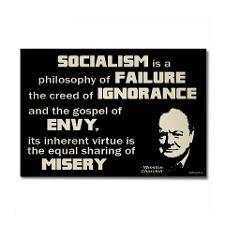 Churchill Socialism Quote Rectangle Magnet