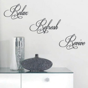 Relax Refresh Revive Wall Quote Art Stickers Wall Decals(China ...