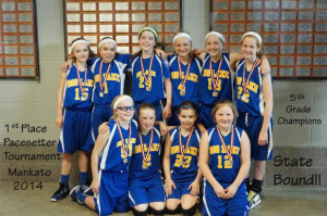 5th grade Girls basketball team takes first place | West Sherburne ...