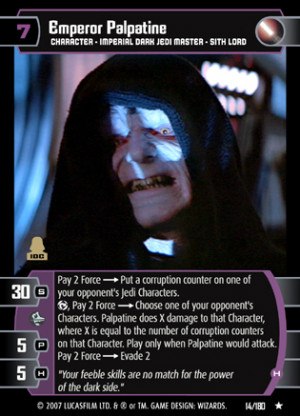 Today I'm going to reveal the ultimate evil, Emperor Palpatine (H) :
