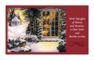 printable card: To a Dear Sister and Brother-in-law greeting card