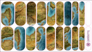 Dragon Age Inspired Thedas map Jamberry Nail wraps!