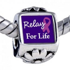 Relay for Life Photo Charm Bead