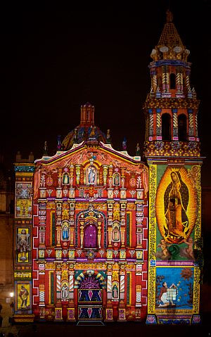 Festival of Lights, Cathedral of San Luis Potosí, Mexico
