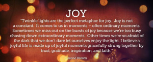Gratitude and joy quote by Brené Brown
