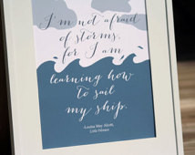 ... Louisa May Alcott Inspirational Quote Ocean Sea Sailing Home Decor