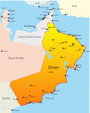 outline map of oman